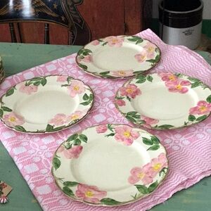 Franciscan Dessert Rose Luncheon Plates